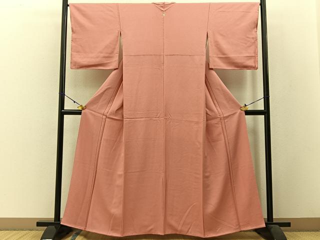 平和屋着物●上質な色無地 紋意匠 東雲色 正絹 逸品 未使用 BAAW5105hj