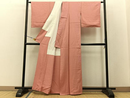 平和屋着物●上質な色無地 紋意匠 東雲色 正絹 逸品 未使用 BAAW5105hj