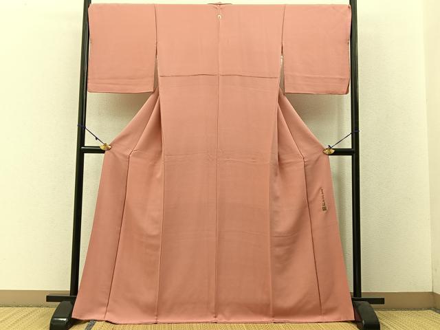 平和屋着物●上質な色無地 作家物 幻の染 岩石染 東雲色 正絹 逸品 BAAW5108hj