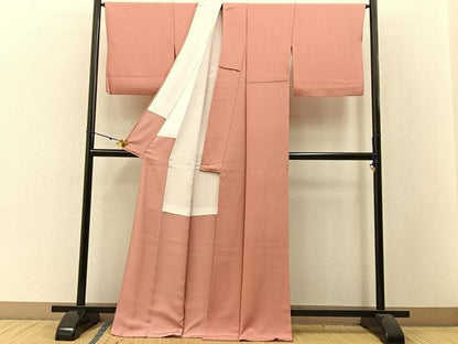 平和屋着物●上質な色無地 作家物 幻の染 岩石染 東雲色 正絹 逸品 BAAW5108hj