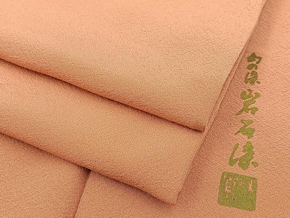 平和屋着物●上質な色無地 作家物 幻の染 岩石染 東雲色 正絹 逸品 BAAW5108hj