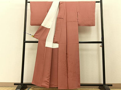 平和屋着物●豪華色留袖 辻が花地紋 浅緋色 正絹 逸品 BAAW5109hj