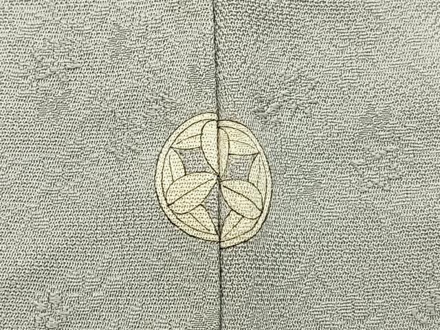 平和屋着物●京友禅作家 山科春宣監修 色無地 御所解地紋 薄雲鼠色 正絹 逸品 BAAW5110hj
