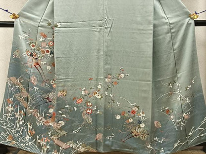 平和屋着物●訪問着 鳳凰花車文 暈し染め 金彩 正絹 逸品 BAAW5111hj