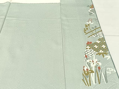 平和屋着物●訪問着 鳳凰花車文 暈し染め 金彩 正絹 逸品 BAAW5111hj