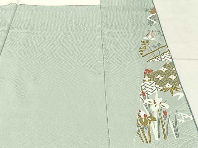 平和屋着物●訪問着 鳳凰花車文 暈し染め 金彩 正絹 逸品 BAAW5111hj