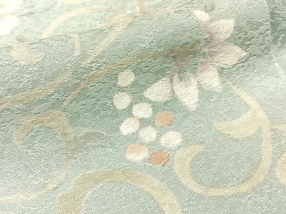 平和屋着物●訪問着　南天花唐草文　ロング丈　正絹　逸品　BAAW5112hj