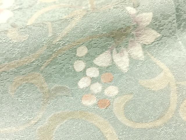 平和屋着物●訪問着　南天花唐草文　ロング丈　正絹　逸品　BAAW5112hj