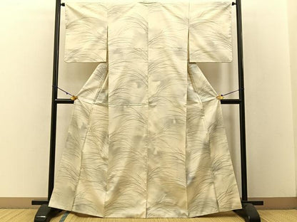 平和屋着物●本場染大島紬 芝草文 正絹 逸品 BAAW5117hj