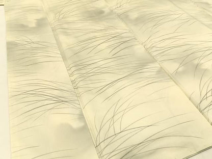 平和屋着物●本場染大島紬 芝草文 正絹 逸品 BAAW5117hj