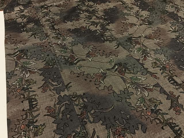 平和屋着物●本場大島紬　9マルキ　草花文　正絹　逸品　未使用　BAAW5127hj
