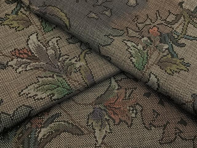 平和屋着物●本場大島紬　9マルキ　草花文　正絹　逸品　未使用　BAAW5127hj