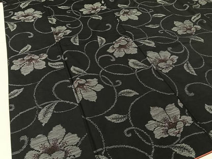 平和屋着物●本場大島紬 花唐草文 正絹 逸品 BAAW5132hj