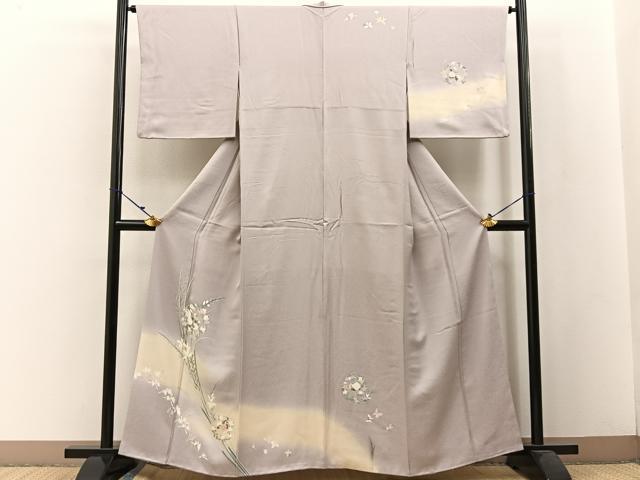 平和屋着物●訪問着 友禅 草花文 暈し染め 正絹 逸品 BAAW5134hj