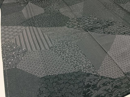 平和屋着物●江戸小紋 訪問着 作家物 切嵌寄せ小紋柄 正絹 逸品 未使用 BAAW5135hj