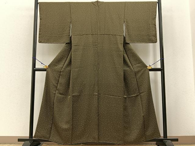 平和屋着物●上質な小紋 あられ文様 正絹 逸品 未使用 BAAW5138hj