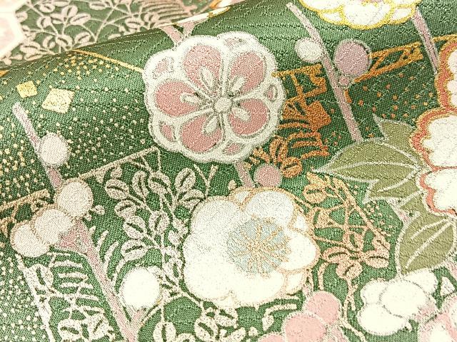 平和屋着物●訪問着 駒刺繍 鴛鴦雪輪花文 暈し染め 金銀彩 正絹 逸品 BAAW5140hj