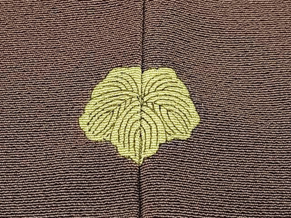 平和屋着物●上質な色無地 煤竹色 正絹 逸品 BAAW5143hj