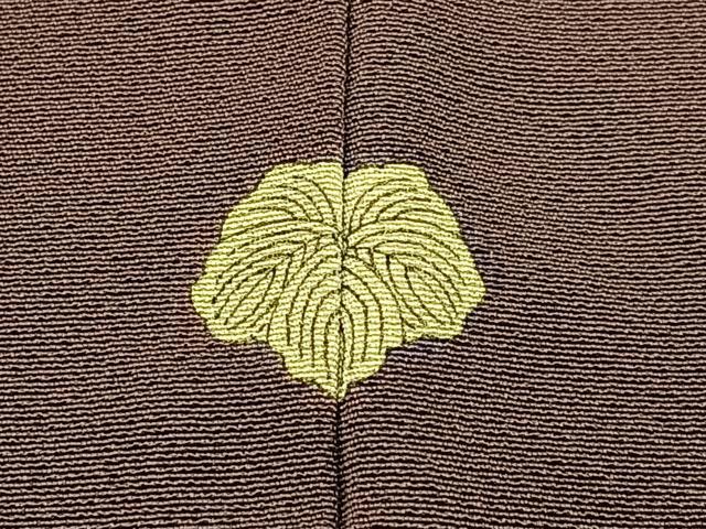 平和屋着物●上質な色無地 煤竹色 正絹 逸品 BAAW5143hj