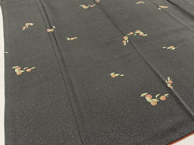 平和屋着物●上質な小紋 成り物 たたき染め 鬼しぼ縮緬 正絹 逸品 BAAW5148hj