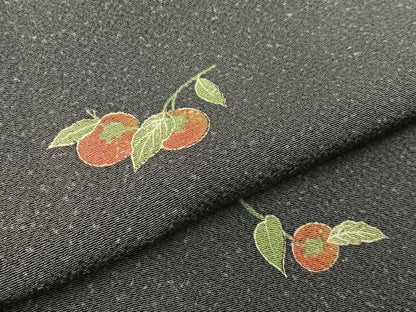 平和屋着物●上質な小紋 成り物 たたき染め 鬼しぼ縮緬 正絹 逸品 BAAW5148hj