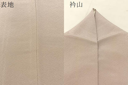 平和屋着物●上質な色無地 灰桜色 正絹 逸品 BAAW5149hj