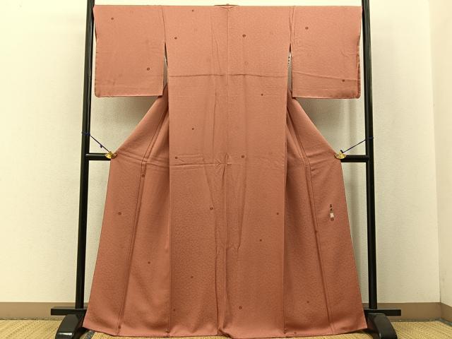 平和屋着物●上質な小紋 作家物 菊花文 正絹 逸品 未使用 BAAW5150hj