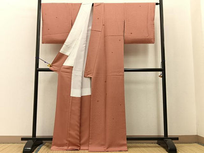 平和屋着物●上質な小紋 作家物 菊花文 正絹 逸品 未使用 BAAW5150hj