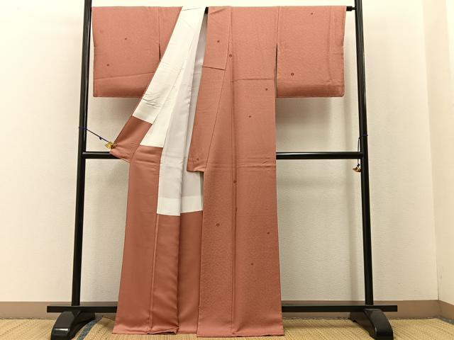 平和屋着物●上質な小紋 作家物 菊花文 正絹 逸品 未使用 BAAW5150hj