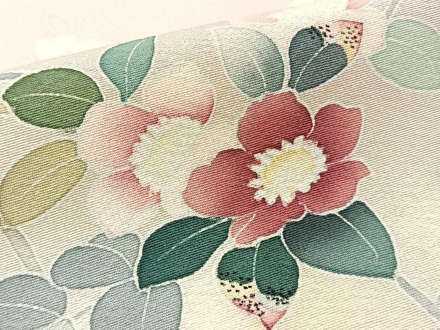 平和屋着物●訪問着　友禅　作家物　枝花文　ロング丈　正絹　逸品　BAAW5151hj