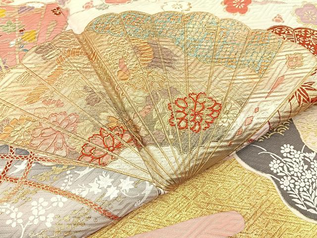 平和屋着物●ブライダルファッションデザイナー・桂由美 振袖 鳳凰檜扇花蝶文 暈し染め 金銀彩 正絹 逸品 BAAW5152hj