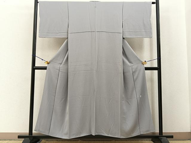 平和屋着物●本加賀友禅作家 茶谷孝志監修 色無地 桜鼠色 正絹 逸品 BAAW5153hj