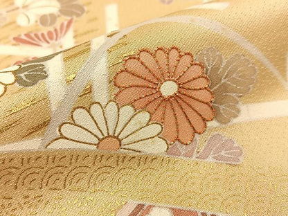 平和屋着物●訪問着 駒刺繍 松竹梅 有職花文 金彩 正絹 逸品 BAAW5167hj