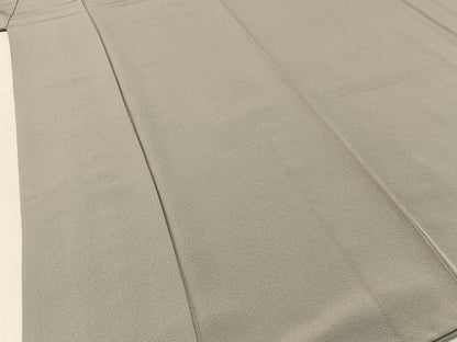 平和屋着物●上質な色無地 作家物 灰青色 正絹 逸品 BAAW5172hj