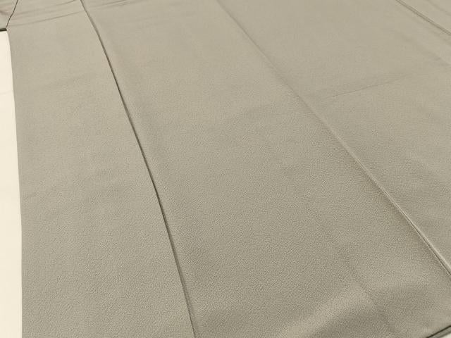 平和屋着物●上質な色無地 作家物 灰青色 正絹 逸品 BAAW5172hj