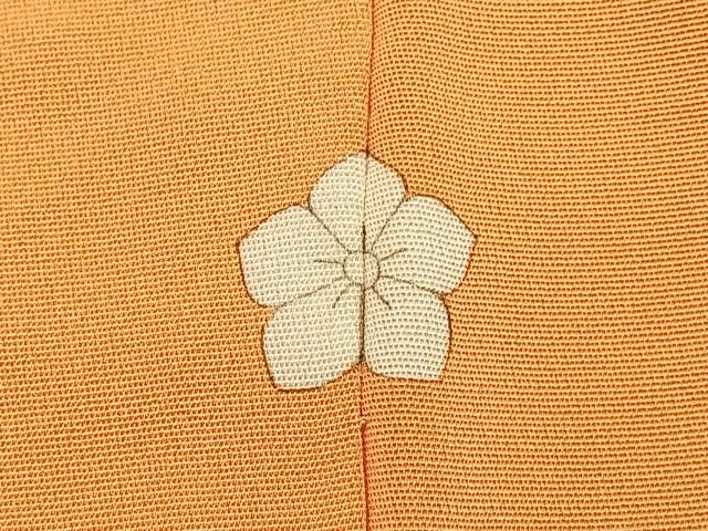 平和屋着物●上質な色無地 花地紋 萱草色 正絹 逸品 BAAW5174hj