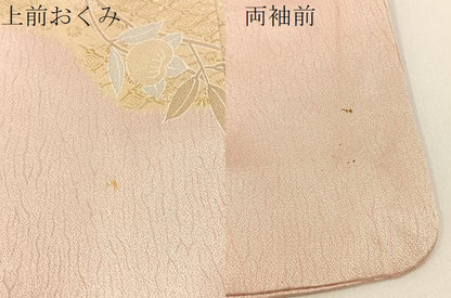 平和屋着物●訪問着 松皮菱枝花文 金彩 正絹 逸品 BAAW5179hj