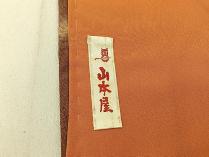 平和屋着物●訪問着 紬地 絞り 秋草文 正絹 逸品 BAAW5180hj