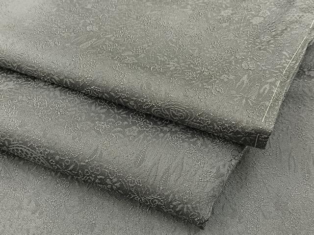 平和屋着物●上質な色無地 籬花地紋 鼠色 正絹 逸品 未使用 BAAW5183hj