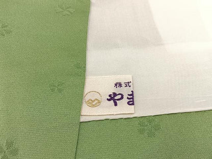 平和屋着物●上質な色無地 花地紋 薄萌黄色 やまと誂製 正絹 逸品 BAAW5184hj