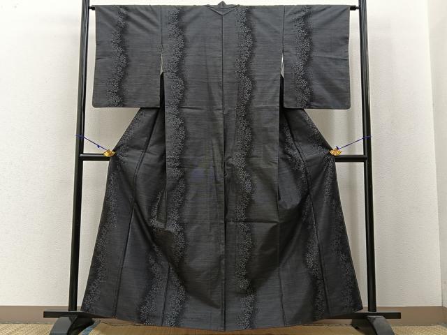 平和屋着物●本場大島紬 草花文 正絹 逸品 未使用 BAAW5185hj