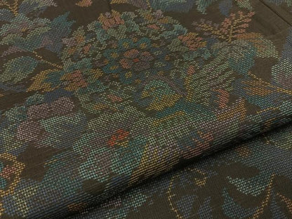 平和屋着物●本場大島紬 9マルキ 更紗花鳥文 正絹 逸品 未使用 BAAW5188hj