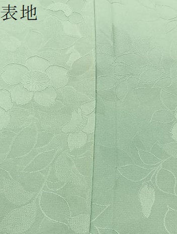 平和屋着物●上質な色無地 花地紋 裏葉柳色 正絹 逸品 BAAW5191hj