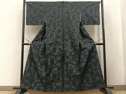 平和屋着物●本場大島紬 草花文 正絹 逸品 未使用 BAAW5194hj