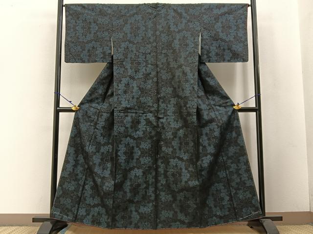平和屋着物●本場大島紬 草花文 正絹 逸品 未使用 BAAW5194hj