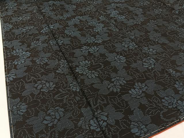 平和屋着物●本場大島紬 草花文 正絹 逸品 未使用 BAAW5194hj