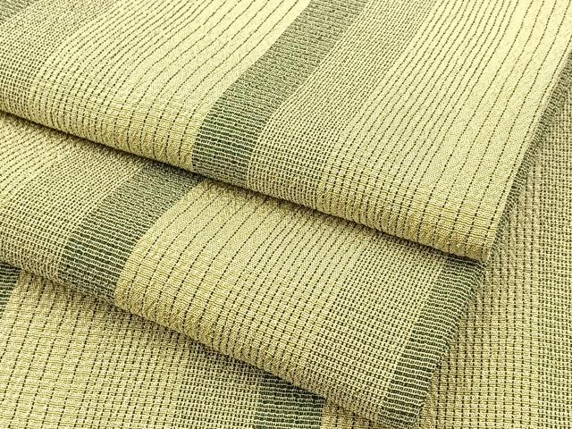 平和屋着物●本塩沢 縞 正絹 逸品 BAAW5197hj