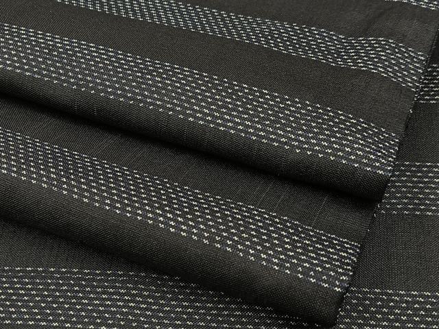 平和屋着物●本場大島紬 横縞 正絹 逸品 BAAW5199hj