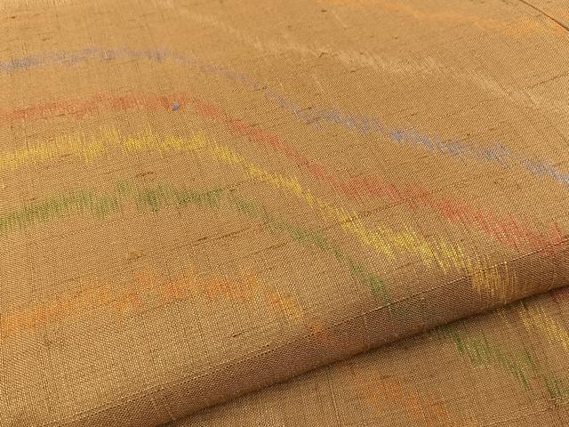 平和屋着物●上質な紬 流線文 正絹 逸品 BAAW5200hj
