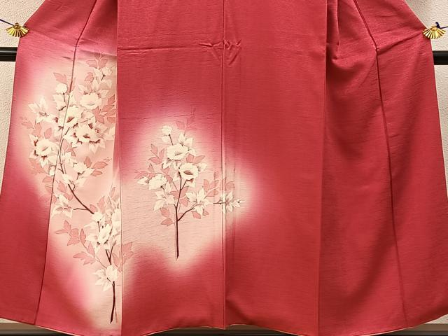 平和屋着物■訪問着 刺繍 枝花文 暈し染め 正絹 逸品 BAAW5212hj